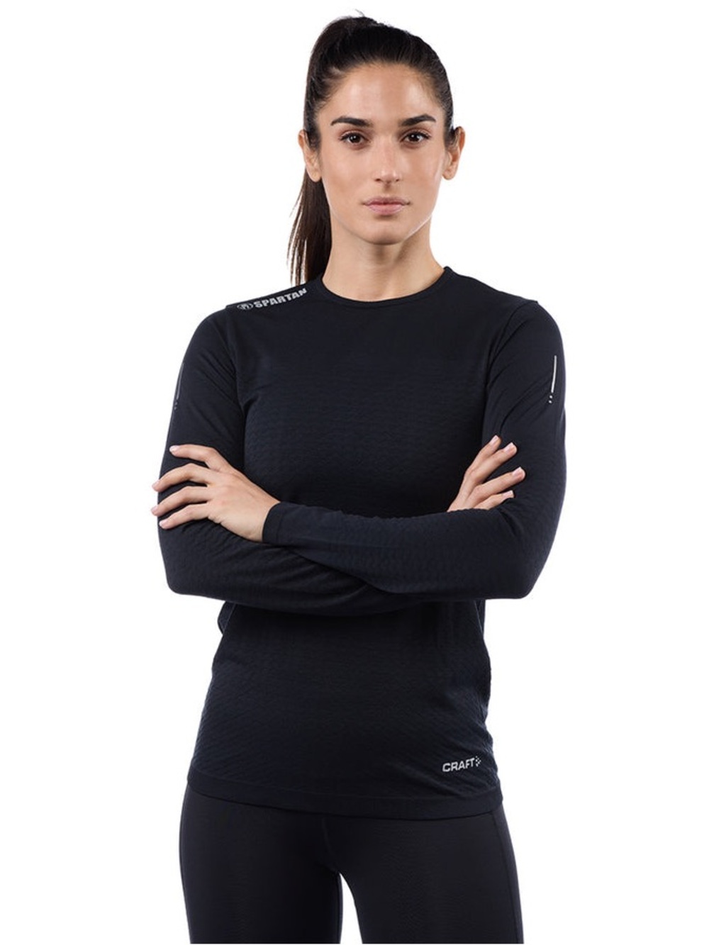 Craft Spartan Women’s urban run fuse knit base layer active slim fit Tee Shirt S